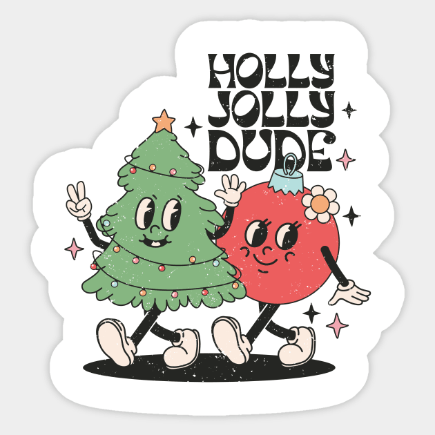 Retro Christmas Mascot Sticker by patelmillie51